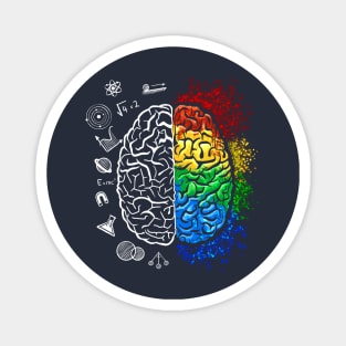 Colorful Brain Physics Math Teacher Science Geek Nerd Gift Magnet